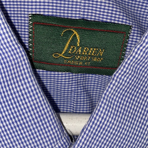 Men’s blue plaid button down - Picture 2 of 2